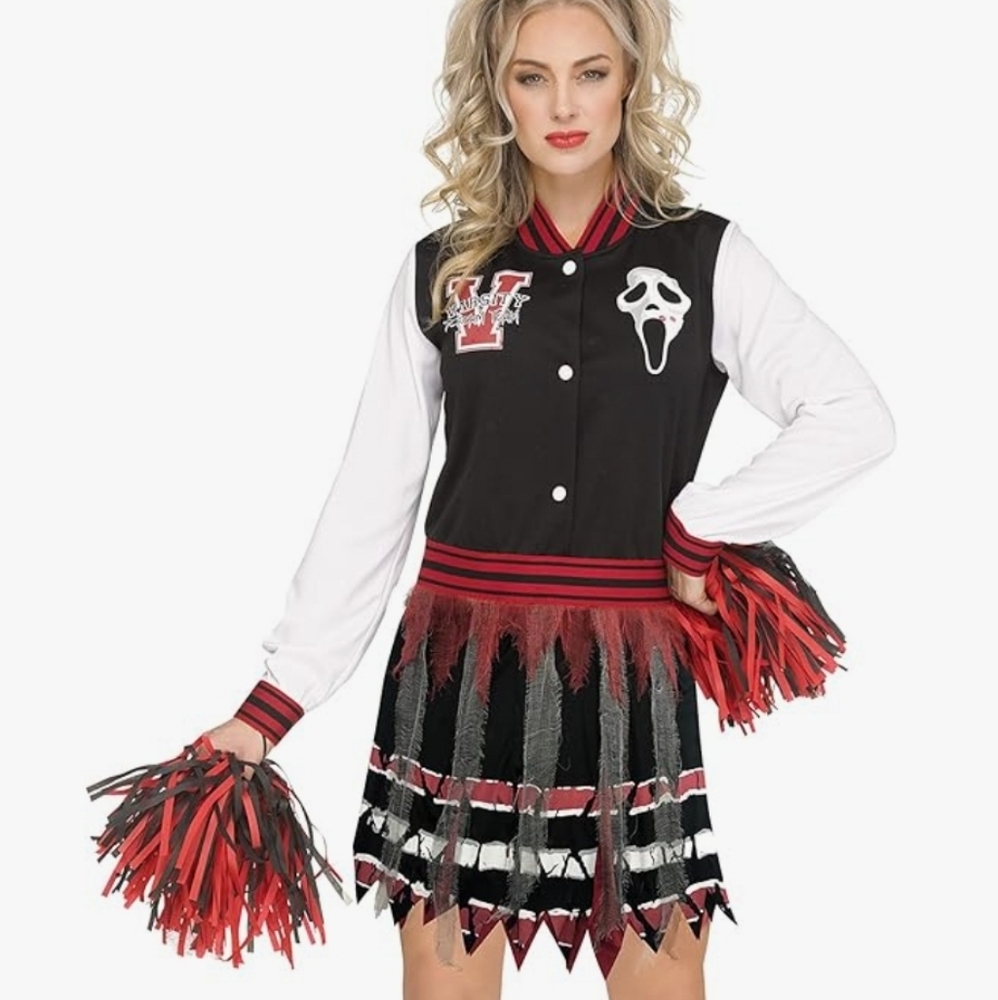 Scream for the Team Ghost Face Cheerleader costume